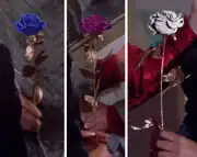 Chameleon rose (collage)