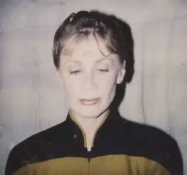 ... Baur on a continuity Polaroid of "Descent"