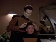 Data combing Timothy's hair