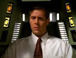 Dunbar in the cockpit of the Aeon