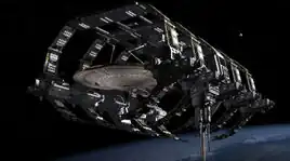 Enterprise in spacedock