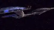 Enterprise with disabled nacelle
