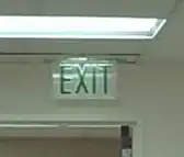 Exit sign
