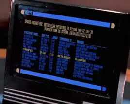 The SS Urusei Yatsura listed on Picard's monitor