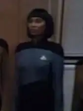 Female science division officer, late 2367