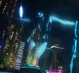 ...as a dancing holographic woman