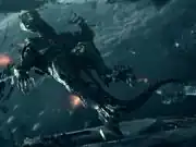 Gorn floating in space