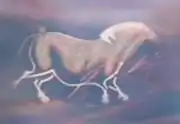 Horse cave painting, time stream