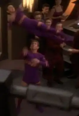 ...as an acrobatic dancer