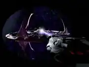 Hunters' ship disabling DS9