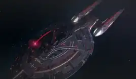 ISS Voyager firing phasers