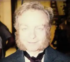 Gleason on a makeup continuity polaroid for "Time's Arrow, Part II"