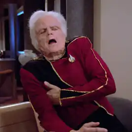 Jameson in pain while taking drugs