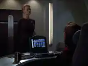 Janeway and Seven discuss Omega