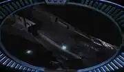 Jem'Hadar battleship attacking Atbar Prime