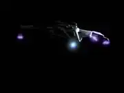 Jem'Hadar fighter firing phased polaron beam