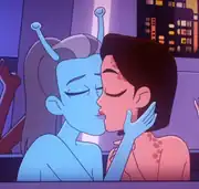 Jennifer and Barnes making out