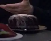 Jiballian fudge cake with peppermint coulis