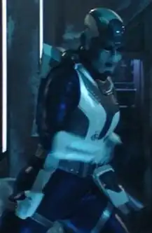 ...as stunt double for Hannah Cheesman