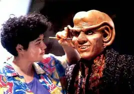 Westerfield working on Armin Shimerman's Quark makeup