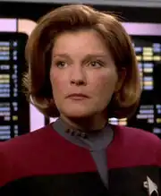 Captain Kathryn Janeway in 2377