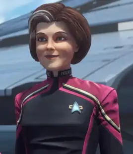 Vice Admiral Kathryn Janeway in 2384