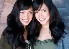 Kellie with her twin sister Katie