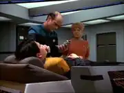 Kim, The Doctor, and Kes, 2371