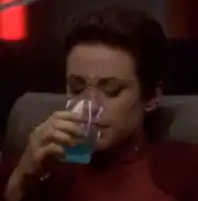 Kira drinking Maraltian Seev-ale