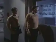 Kirk and Sulu infiltrate the 498th Air Base