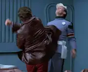 Kirk assaults Starfleet security officer