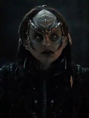 Chancellor L'Rell, a female Klingon, in 2257