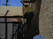 Ladder on fire escape