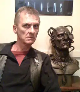Mark Major in 2009 with his Borg bust