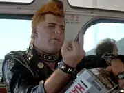 Mohawk Punk on Bus, 1986