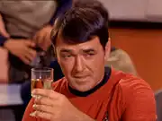 Montgomery Scott enjoying a glass of Scotch