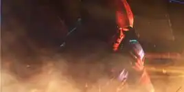 Nandi appearing as a frail woman holding an infant