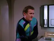 O'Brien with dislocated shoulder