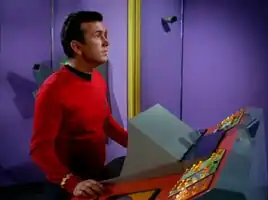 O'Neil in the transporter room