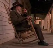 Old man in rocking chair, Deadwood