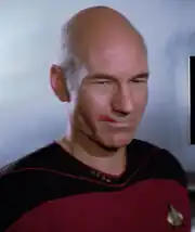 Picard with lipstick