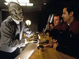 Miller on a production still