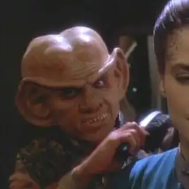 Quark as Audrid Dax during Jadzia's zhian'tara