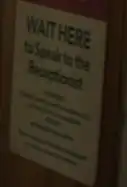 Receptionist sign