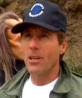 Rick Avery on the set of Star Trek: Insurrection in 1998