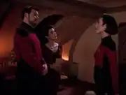 Riker, Troi, and Ro talk