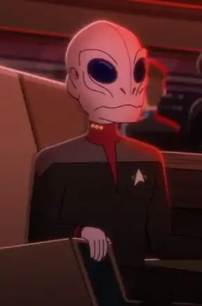 A Saurian commander on the USS Titan (2380)