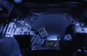 Scanner floats in shuttlepod