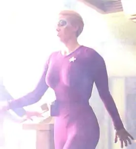 ... as stunt double for Jeri Ryan