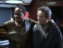 Benjamin Sisko with "Smiley"